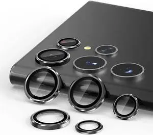 Paiying 1Set Camera Lens Protector Metal Glass Ring Cover For Samsung Galaxy S22 Ultra