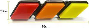 Furulu Tri-color 3 Grille Badge Emblem For 2018-2021 Toyota Tacoma TRD 4Runner Tundra