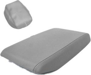 Leather Center Console Lid Armrest Cover Gray Fits for 2008-2013 Toyota Highlander