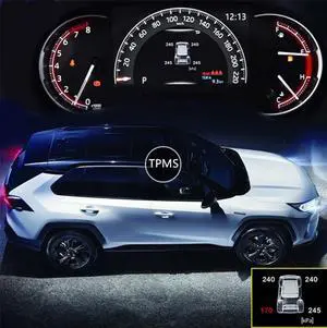 Paiying For 2019-20 Toyota RAV4 XA50 Tire Pressure Monitoring System LCD Dash Board TPMS Paiying For 2019-20 Toyota RAV4 XA50 Tire Pressure Monitoring System LCD Dash Board TPMS