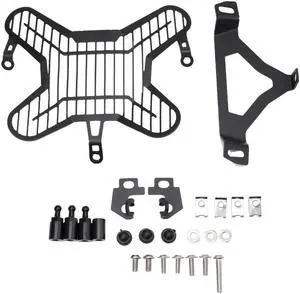 1x Front Headlight Protector Guard Cover Grill Black For BMW R1300GS 2023-2024 1x Front Headlight Protector Guard Cover Grill Black For BMW R1300GS 2023-2024