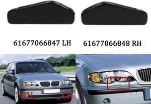 Yassdwbn Car Headlight Washer Spray Nozzle Cover For BMW E46 Sedan Wagon 316 318 320 323