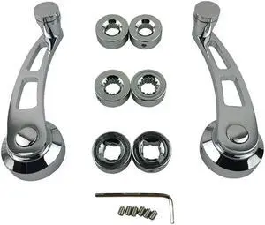 Furulu Chrome Billet Aluminum 4-1/4" Window Crank Handle For Chevy Ford Chrysler