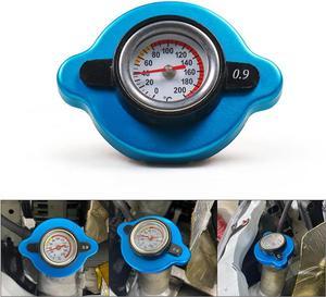 Stainless Radiator Cap Tank Cover Water Temperature Gauge 0.9Bar For Excavator ATV  UTV