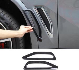 1 Pair Black Side Fender Air Vent Trim Cover Set For BMW X5 19-22