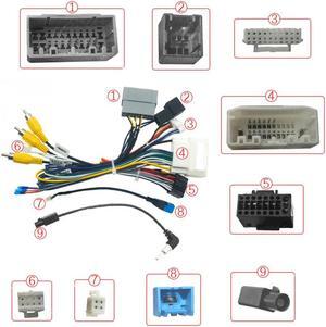 16Pin Car Stereo Wire Harness Adapter For Dodge Journey Fiat Freemont Android Power Cable With Canbus Box