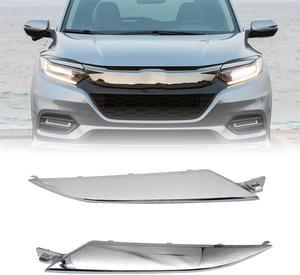Furulu Front Hood Chrome Grille & Headlight Trim Moding For Honda HRV HR-V 2019-2021