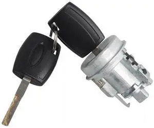 Yassdwbn Ignition Lock Cylinder Switch with 2 Key Shells For 11-19 Ford Fiesta BE8Z11582B