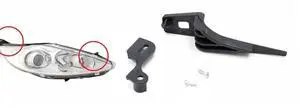 Paiying Right Side Headlight Bracket Tab Repair Kit Fit For Ford Fiesta 2008-2012