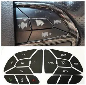 Furulu Steering Wheel Button Repair Decal Sticker For DODGE CHARGER 2016-2022