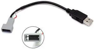 Furulu Car 4 PIN Plug USB CD Radio  Media Wire Cable Connector Adapter For Hyundai Sonata Tucson Kia KX3 KX5 KX5 Sorento