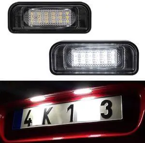 Yassdwbn 2Pcs LED Rear License Plate Light 2208200356 For Mercedes S-Class W220 2000-2006