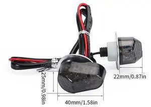 FYUU 2Pc Turn Signals Light Indicator with Resistance Fit For Yamaha YZF R7 R6 R1 R1M