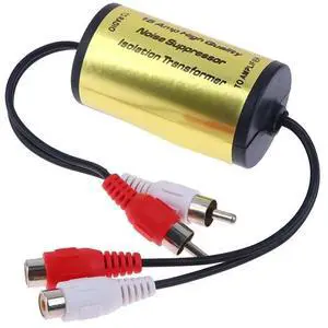 Furulu 2PCS RCA Audio Noise Filter Suppressor Ground Loop Isolator For Car AMP Stereo