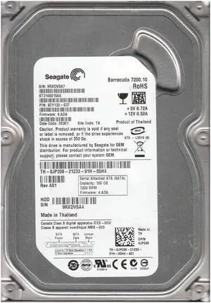 9CY132-037 - Seagate BarraCuda 7200.1 160GB 7200RPM SATA 3Gb/s 8MB Cache 3.5-inch Hard Drive