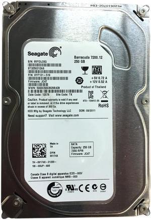 9YP131-519 - Seagate BarraCuda 250GB 7200RPM SATA 6Gb/s 8MB Cache 3.5-inch Hard Drive