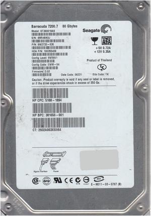 9W2732-030 - Seagate BarraCuda 7200.7 80GB 7200RPM SATA 3Gb/s 8MB Cache 3.5-inch Hard Drive