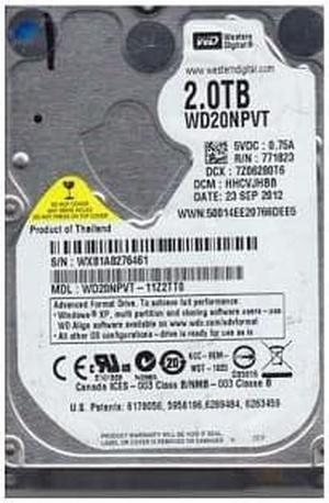 WD20NPVT-11Z2TT0 - Western Digital Green 2TB 5400RPM SATA 3Gb/s 8MB Cache 2.5-inch Hard Drive