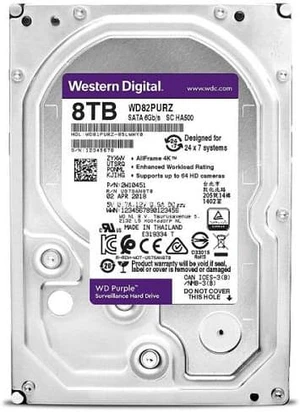 WD82PURZ - Western Digital Purple 8TB 7200RPM SATA 6Gb/s 3.5-inch Surveillance Hard Drive WD82PURZ - Western Digital Purple 8TB 7200RPM SATA 6Gb/s 3.5-inch Surveillance Hard Drive