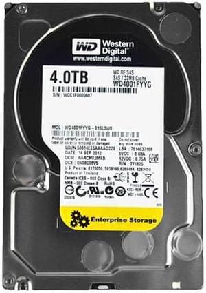 WD4001FYYG-01SL3W0 - Western Digital RE 4TB 7200RPM SAS 6Gb/s 32MB Cache 3.5-inch Hard Drive