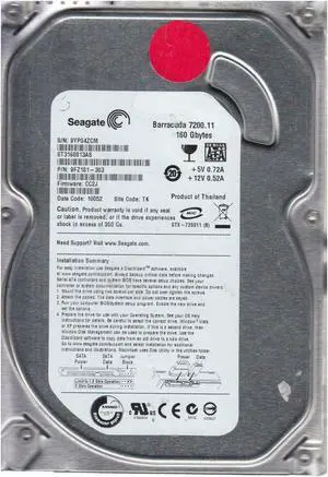 9FZ181-303 - Seagate BarraCuda 7200.11 160GB 7200RPM SATA 3Gb/s 8MB Cache 3.5-inch Hard Drive