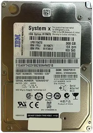 9SW066-039 - Seagate Savvio 15K.3 300GB 15000RPM SAS 6Gb/s 64MB Cache (SED) 2.5-inch Hard Drive