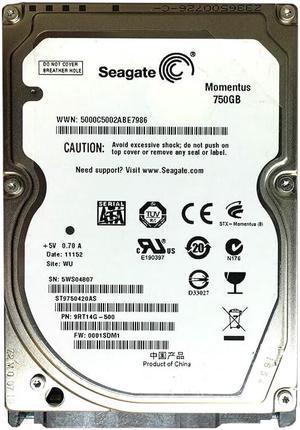 9RT14G-500 - Seagate Momentus 750GB 7200RPM SATA 3Gb/s 16MB Cache 2.5-inch Hard Drive