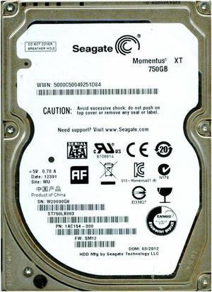1AC154-300 - Seagate Momentus XT 750GB 7200RPM SATA 6Gb/s 32MB Cache 2.5-inch Hard Drive