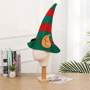 Fun Party Hats Christmas Elf Hat - Felt Elf Hat with Ears Santa Hats for Adults Christmas Hats