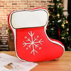 Sakura Christmas Stocking Decorative Throw Pillow 16 inch Soft Stuffed Funny Cute Decoration Cushion