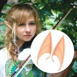 2pk Elf Ears Costume Renaissance Santa Elf Elven Munchkin Pixie Tinkerbell Fairy