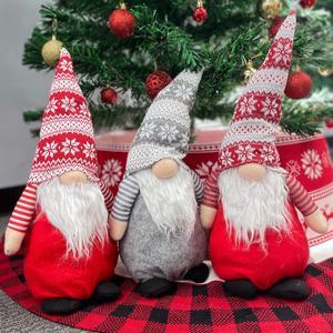 Sakura Christmas Gnomes Tomte Scandinavian Swedish Santa Decorations Elf with Knitted Hats for Xmas Holiday Ornaments Home Deocr 3 Pk  208 Inch