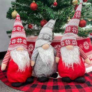 Sakura Christmas Gnomes Tomte Scandinavian Swedish Santa Decorations Elf with Knitted Hats for Xmas Holiday Ornaments Home Deocr 3 Pk  208 Inch