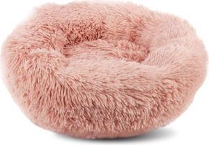 Pet Bed Plush Comfy Calming Self Warming Washable Cat Dog Fluffy Dream Cloud Pink Medium