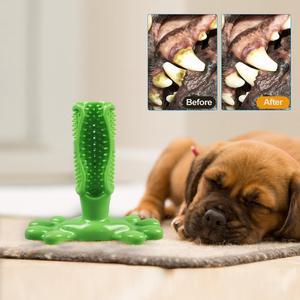 Dog Dental Care Mouth Clean Teeth Soft Rubber Brush Chew Toy All Size Pets
