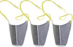 3pk Dog Snout Covering With Adjustable Strap and Filtered Respirator - Large