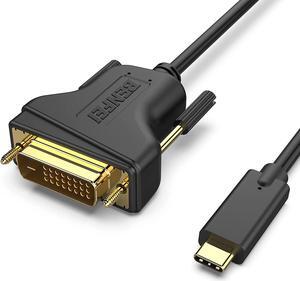 BENFEI USB C to DVI 3 Feet Cable, USB Type-C to DVI Cable [Thunderbolt 3/4] Compatible with iPhone 15 Pro/Max, MacBook Pro/Air 2023, iPad Pro, iMac, S23, XPS 17, Surface Book 3 and More