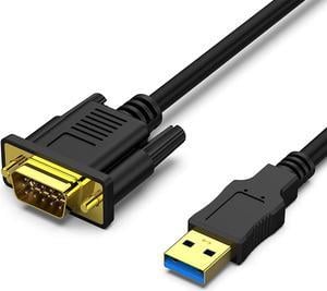 BENFEI 6 Feet USB 3.0 to VGA Cable Male to Male, Uni-Directional USB to VGA for Windows 11, Windows 10, Windows 8.1, Windows 8, Windows 7(Not for Mac)