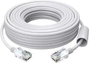 ZOSI Cat5e Ethernet Cable 60ft High Speed Network RJ45 wire cord 8 pin 1000Mbps 155Mhz in Wall,Outdoor,Weatherproof for POE Security Cameras system,PoE switch,internet router,computer