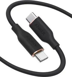 USB C Cable 100W USB C to USB C Flow Cord Type C Charger Fast Charging for iPhone 16 Series MacBook Pro 2020 and More (USB 2.0 6FT Black)
