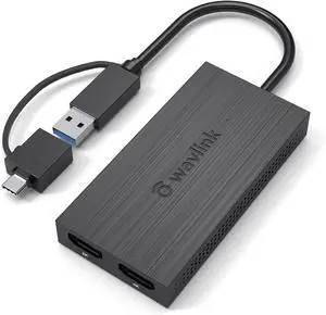 USB 3.0 to HDMI for Dual Monitors USB C to HDMI Universal Video Graphics Adapter 4K@30Hz 1080p@60Hz Thunderbolt 3/4 for Windows 7/8/8.1/10/11 Mac OS 10.10x or Above Chrome OS Android