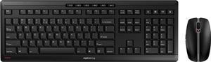 CHERRY Stream Desktop - Wireless Keyboard and Mouse Combo - US Layout - QWERTY Keyboard - Black