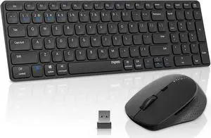 RAPOO Multi Device Bluetooth 2.4G Full Size Wireless Keyboard and Mouse Combo for Mac OS, Rechargeable Slim Silent Keyboards 1600 DPI Mouse for Laptop/MacBook Pro/Air, iMac, iPhone, iPad Pro/Air/Mini RAPOO Multi Device Bluetooth 2.4G Full Size Wireless Keyboard and Mouse Combo for Mac OS, Rechargeable Slim Silent Keyboards 1600 DPI Mouse for Laptop/MacBook Pro/Air, iMac, iPhone, iPad Pro/Air/Mini
