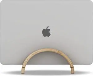 Kothar Wood Vertical Laptop Stand for Desk, Natural Bamboo, Space-Saving Desktop Dock for Apple MacBook, Microsoft Surface, iPad, Tablets and More Kothar Wood Vertical Laptop Stand for Desk, Natural Bamboo, Space-Saving Desktop Dock for Apple MacBook, Microsoft Surface, iPad, Tablets and More