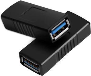 SuperSpeed USB 3.0 Coupler Adapter Type A Female to Female Bridge Extension Connector by (2PCS)