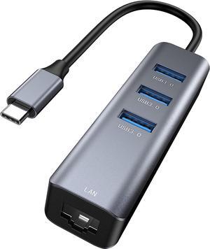 USB C to Ethernet Adapter, Vilcome RJ45 to USB C Thunderbolt 3/Type-C Gigabit Ethernet LAN Network Adapter, Compatible for MacBook Pro 2021/2020/2019/2018/2017, MacBook Air, Dell XPS and More