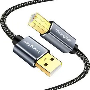 Printer Cable 100 ft High Speed USB 2.0 A Male to Type B Male Printer Scanner Cable Cord Compatible with        etc (100FT/30M)