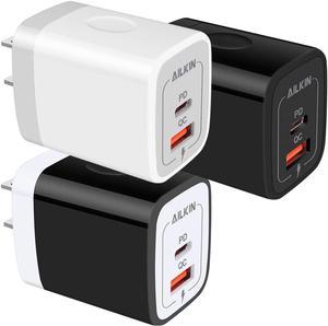 3Pack20W USB C Charger Adapter DualPort PD USBC Wall Charger Block for iPhone 14 Pro 13 12 11 10 X XR XS Max Type C Brick Power Box Quick Charge 30 Cargador Cube Base for Samsung Galaxy S22