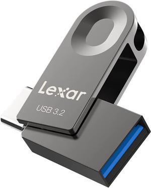 E32C 128GB Type-C USB Flash Drive USB-A&USB-C 3.2 Gen 1 Dual Drive OTG 100MB/s Read Thumb Drive Swivel Design Jump Drive for USB 3.0/2.0 Memory Stick for Android Smartphone Laptop PC