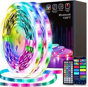 Led Strip Lights 130ft (2 Rolls of 65ft) Smart Light Strips with App Control RGB Led Lights for BedroomMusic Sync Color Changing Lights for Room Party